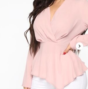 Fashion Nova Surplice Chiffon Top